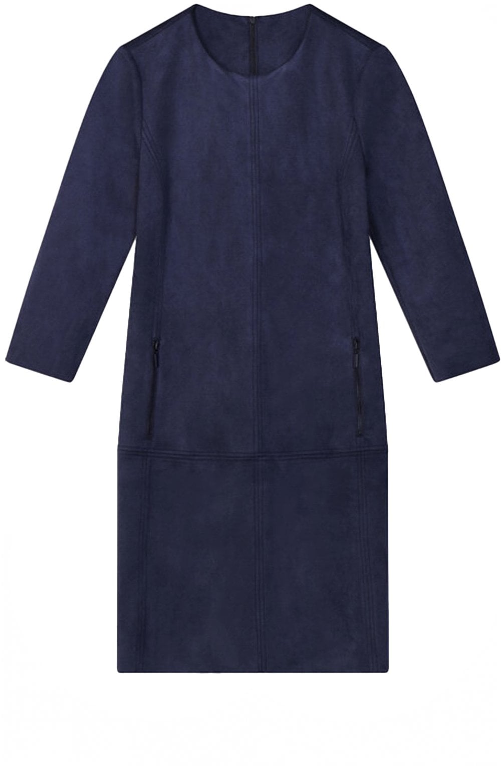 Night Sky Blue Faux Suede Dress