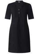Night Sky Linen Dress With Button Details