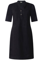 Night Sky Linen Dress With Button Details