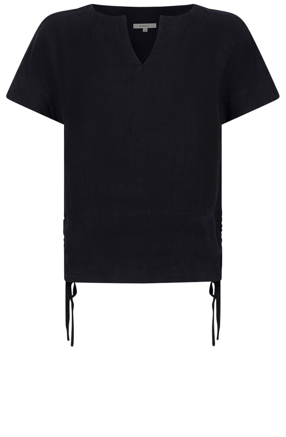 Night Sky Linen Tie Detail Top