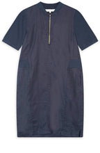 Night Sky Linen Zip Dress