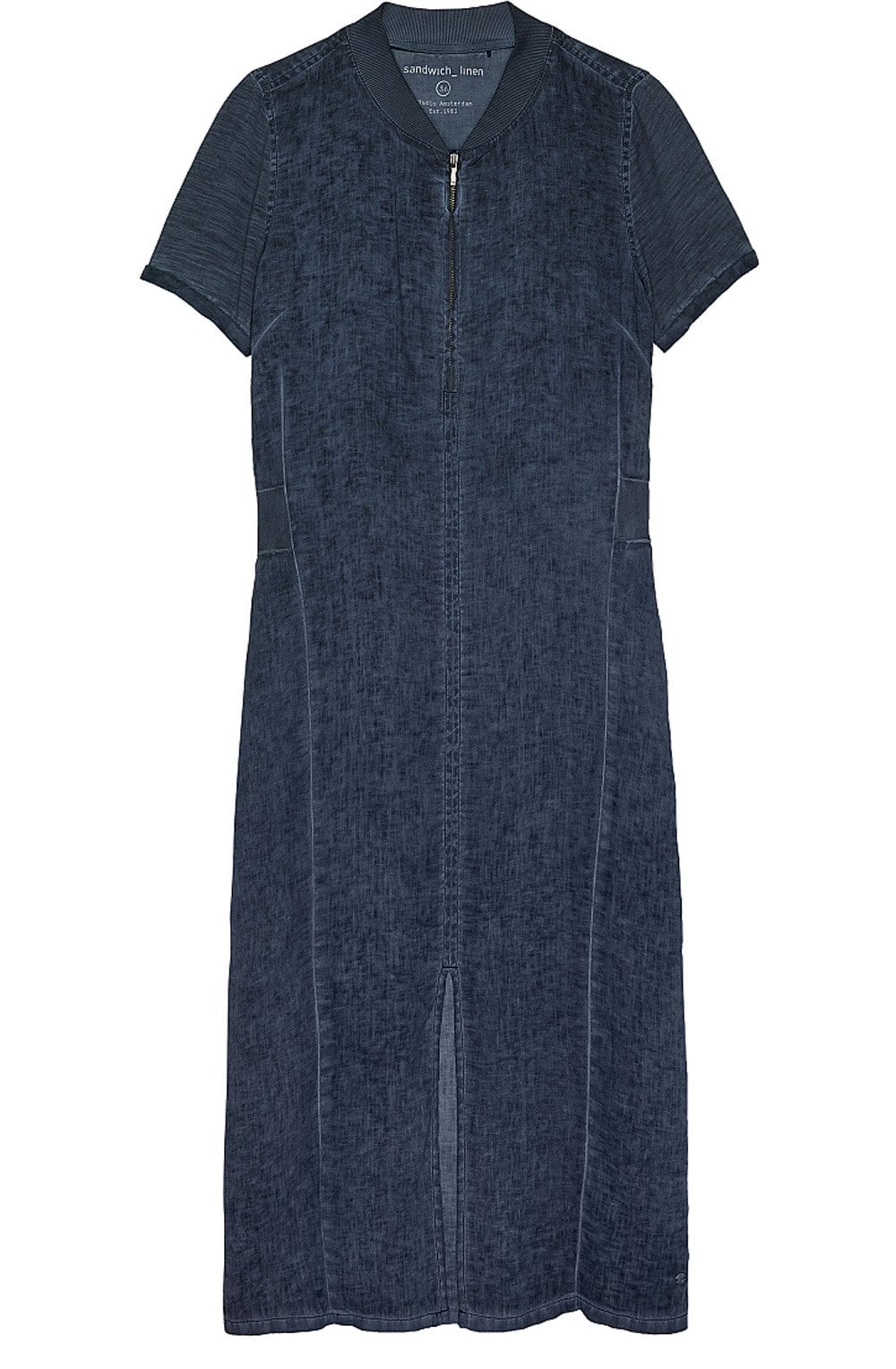 Night Sky Linen Zip Dress