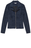 Night Sky Suede Effect Biker Jacket