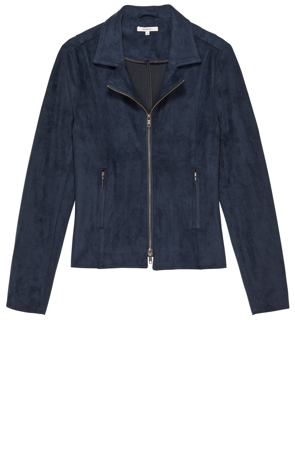 Night Sky Suede Effect Biker Jacket