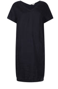 Night Sky V Neck Linen Dress
