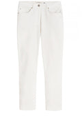 Off White Cropped Jeans