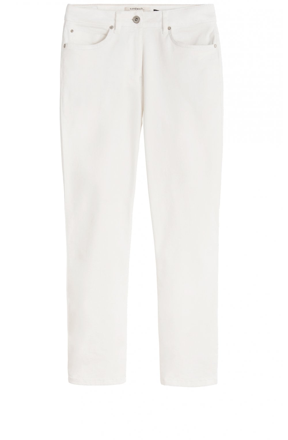 Off White Cropped Jeans
