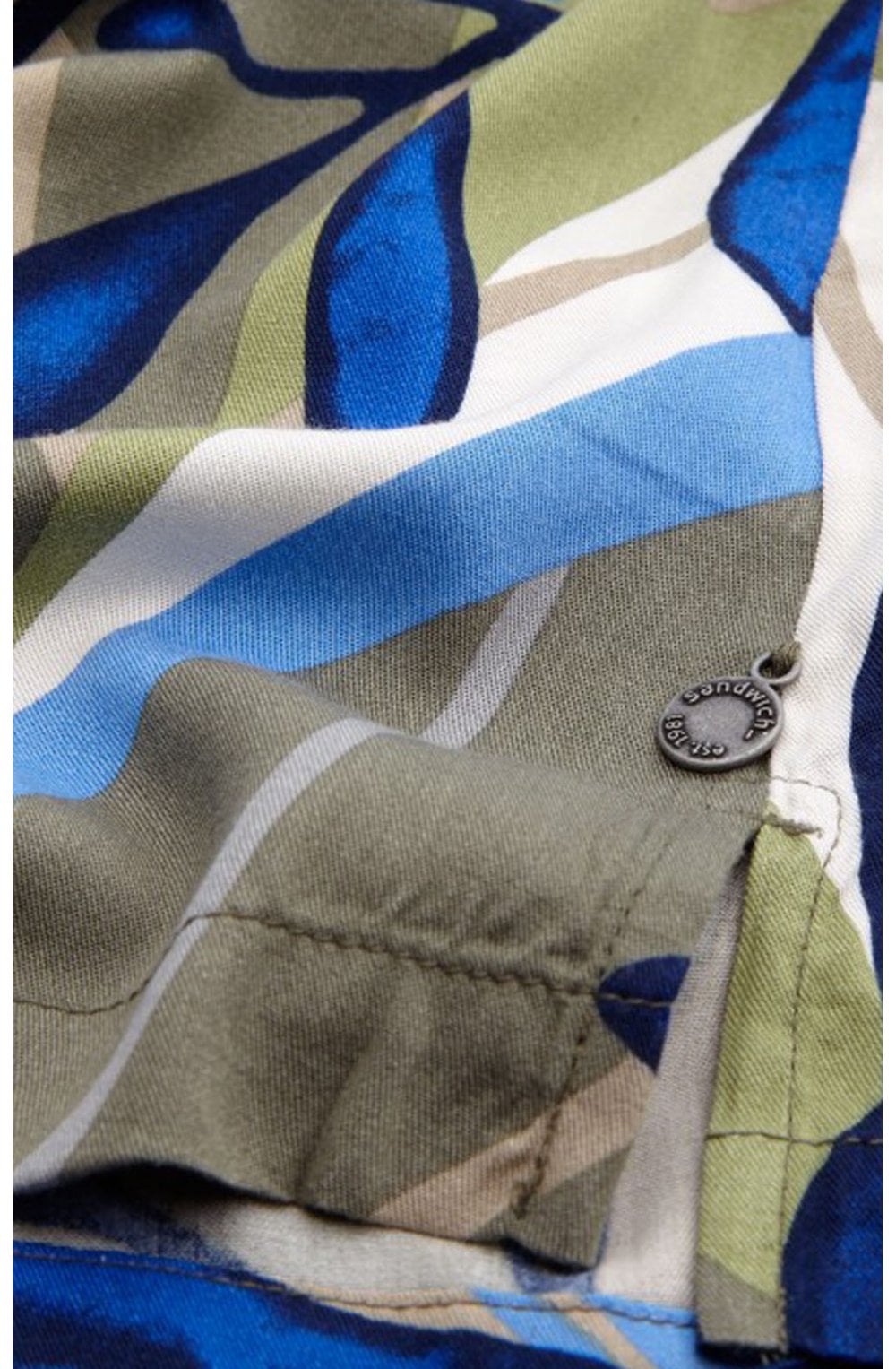 Olive Bold Print Blouse