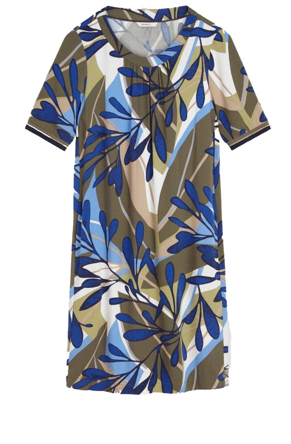 Olive Bold Print Shift Dress