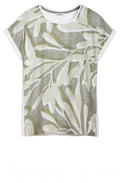 Olive Patterned Front T Shirt