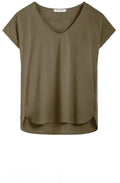 Olive Silky Front Top
