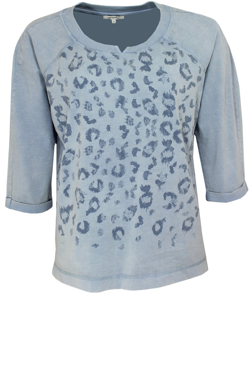 Pale Blue Animal Print Sweatshirt