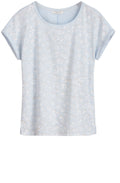 Pale Blue Patterned T Shirt