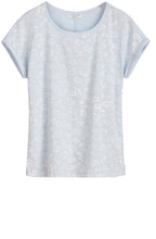 Pale Blue Patterned T Shirt