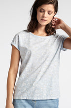Pale Blue Patterned T Shirt
