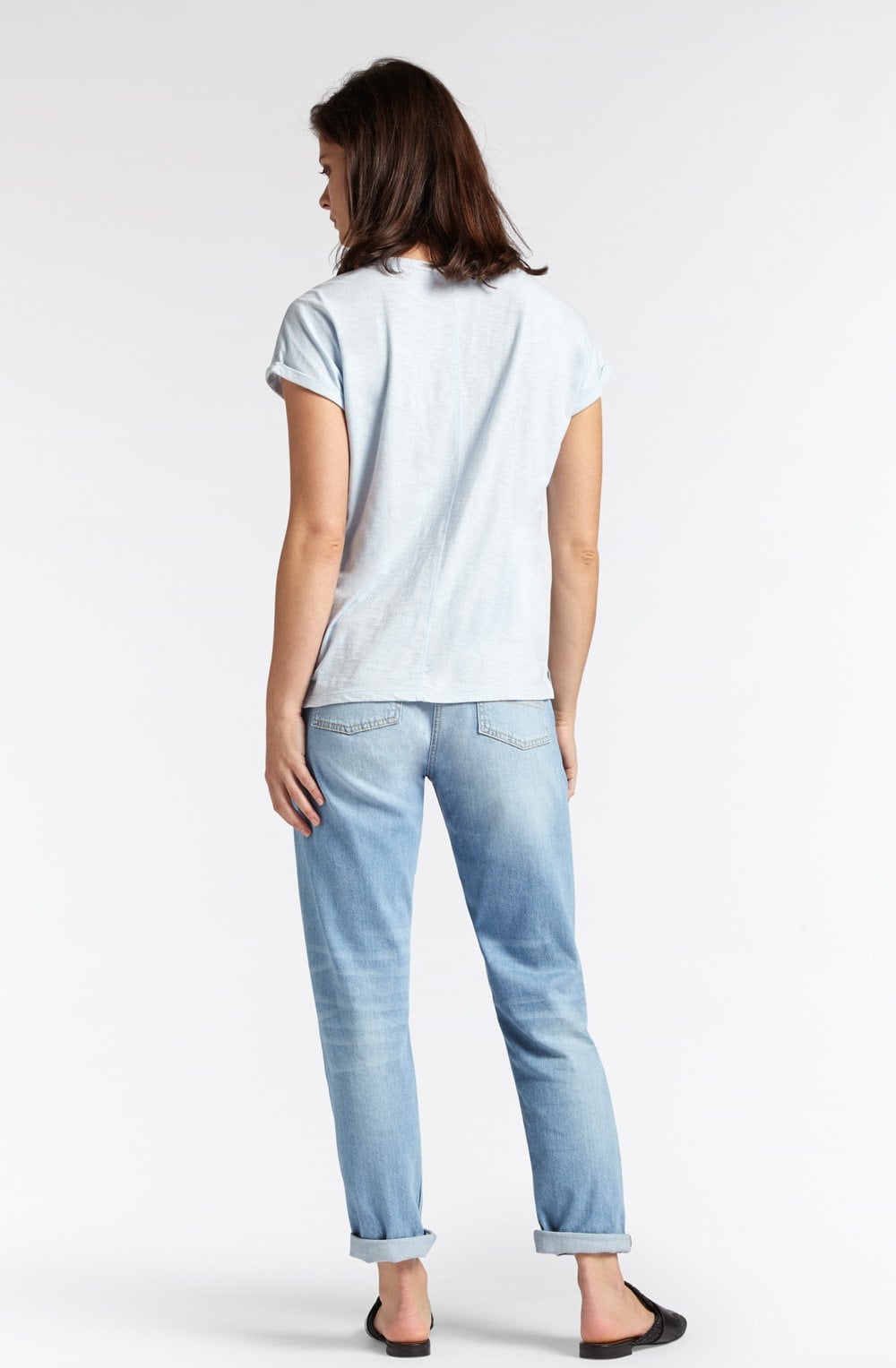 Pale Blue Patterned T Shirt