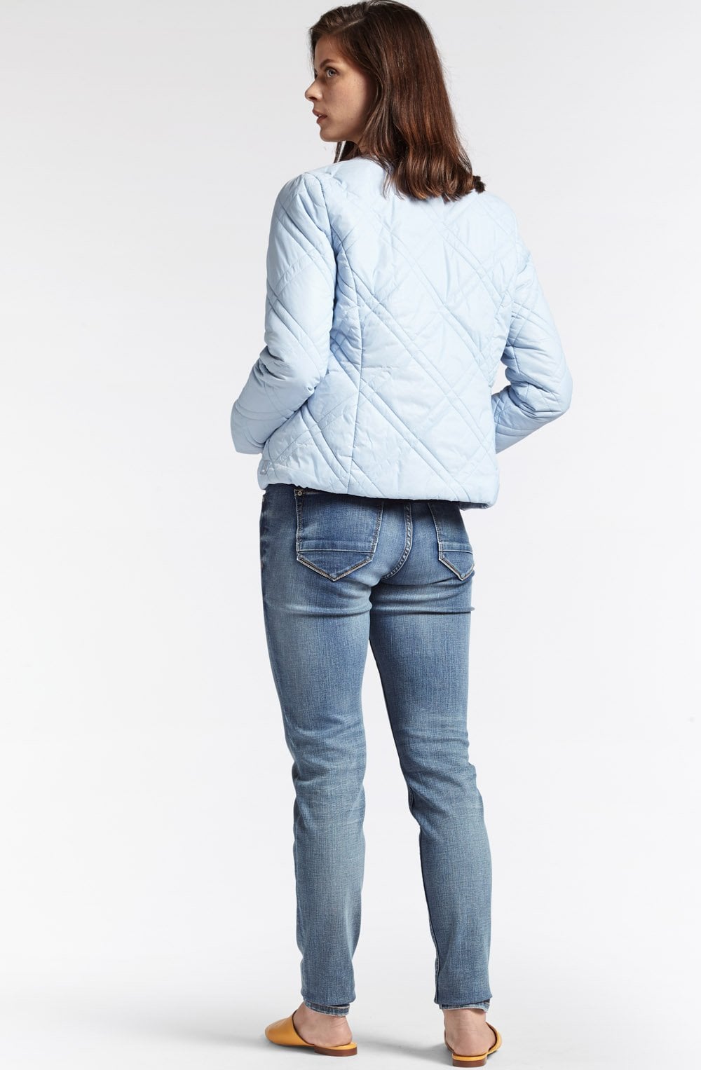 Pale Blue Quilted Jacket