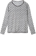 Pale Sky Patterned Blouse