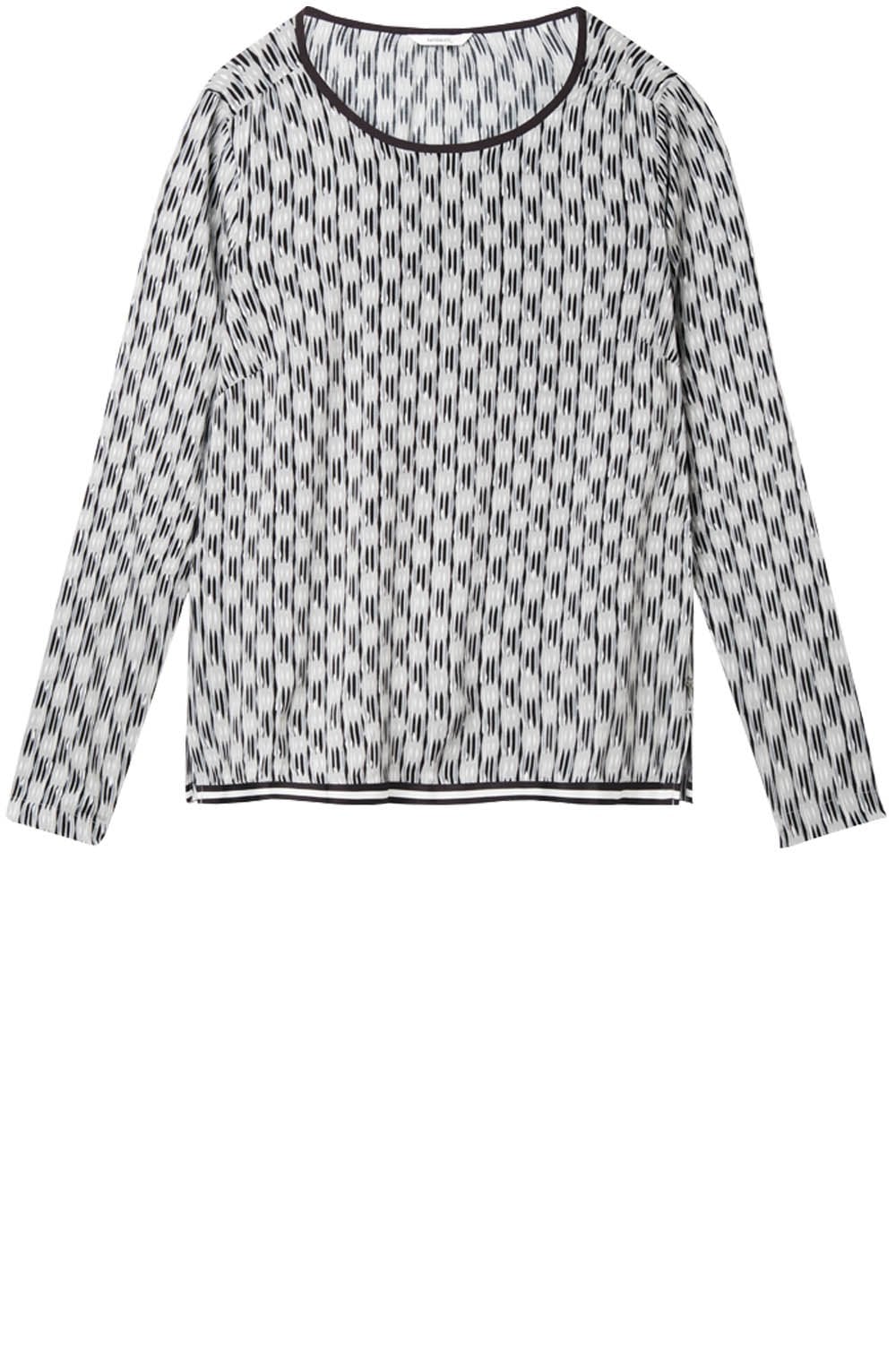 Pale Sky Patterned Blouse