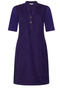 Parachute Purple Linen Dress With Buttons