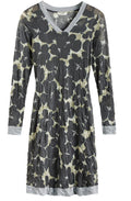 Patterned Crushed Effect Dress