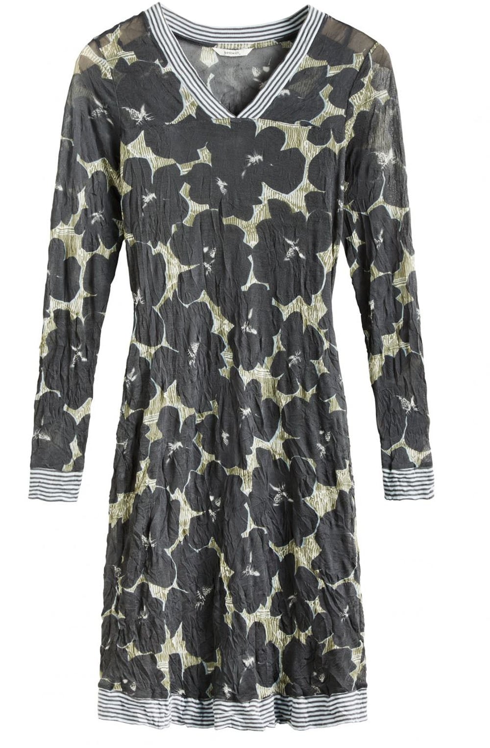 Patterned Crushed Effect Dress