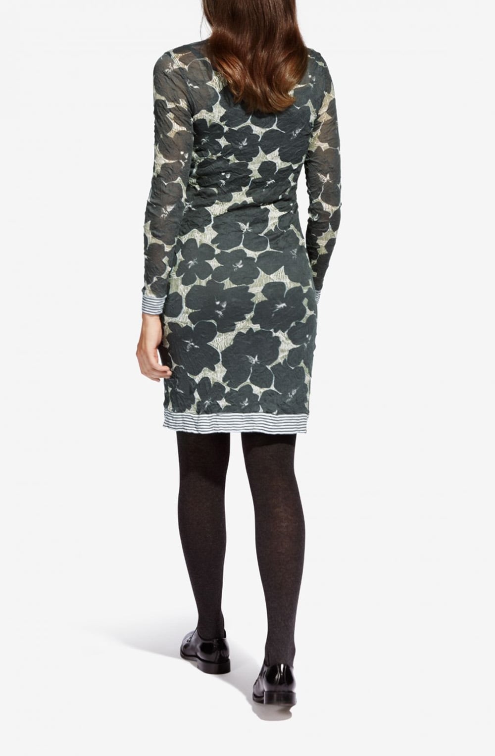 Patterned Crushed Effect Dress