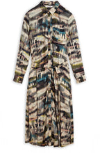 Patterned Midi Shirt Dress