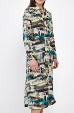 Patterned Midi Shirt Dress