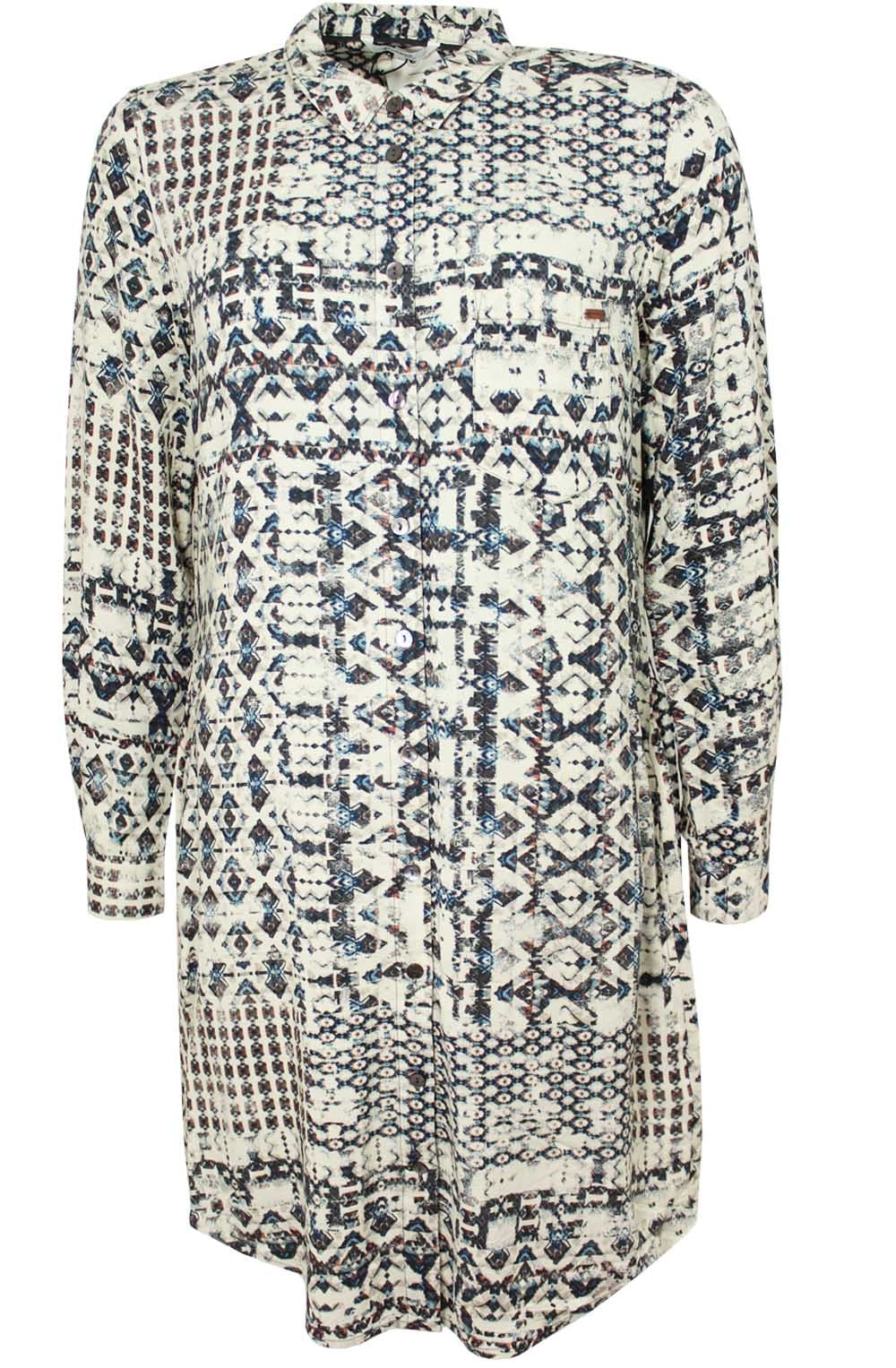Patterned Shirt Dress