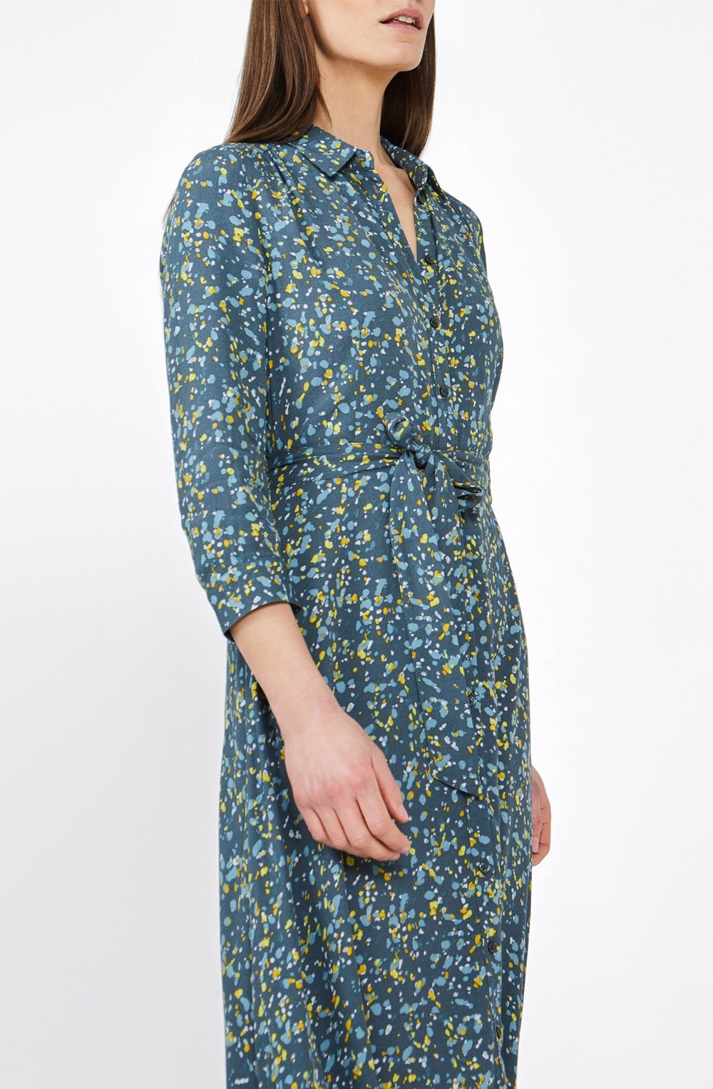 Patterned Shirt Dress