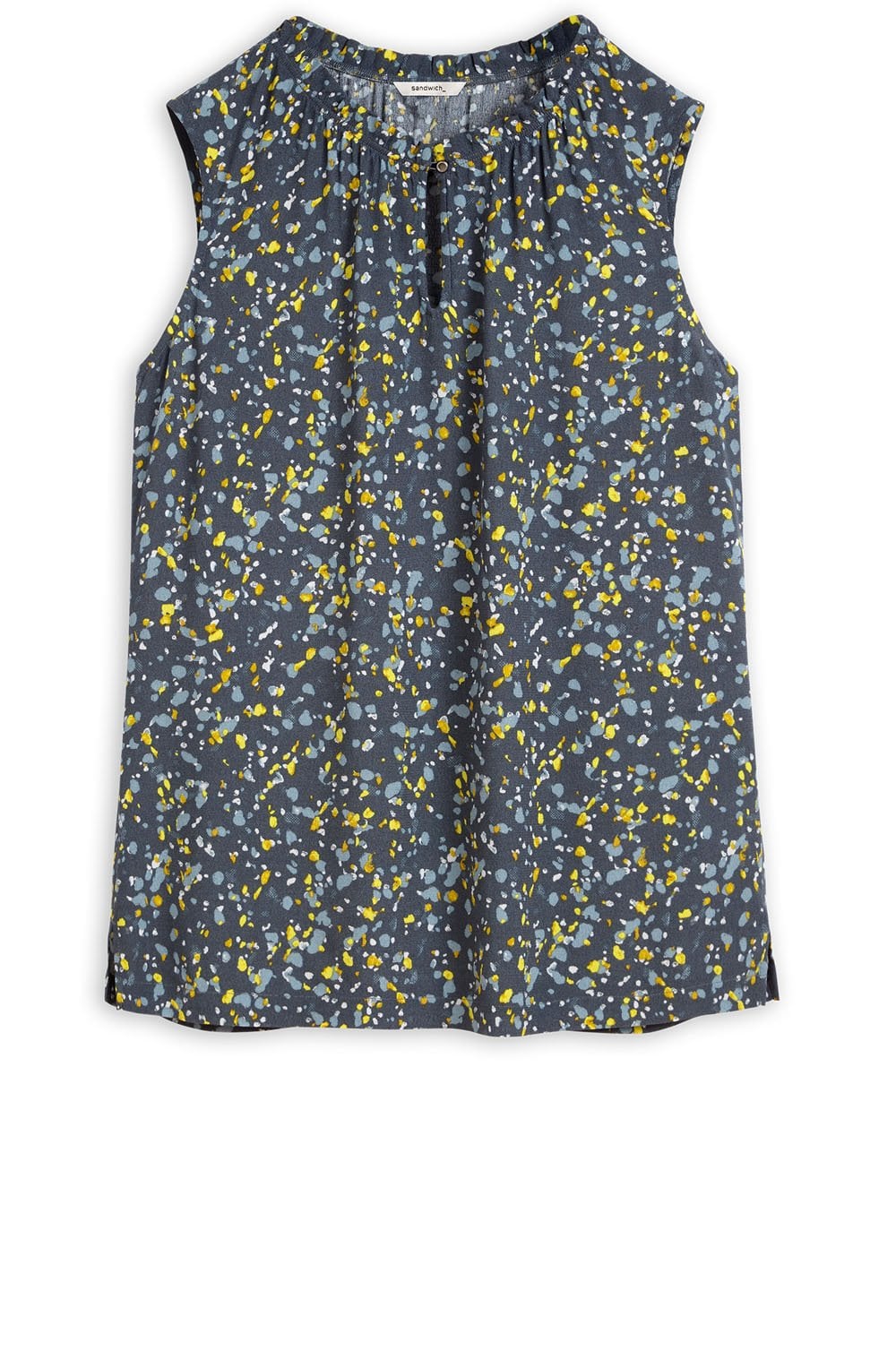 Patterned Sleeveless Blouse