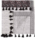 Patterned Tassel Edged Scarf