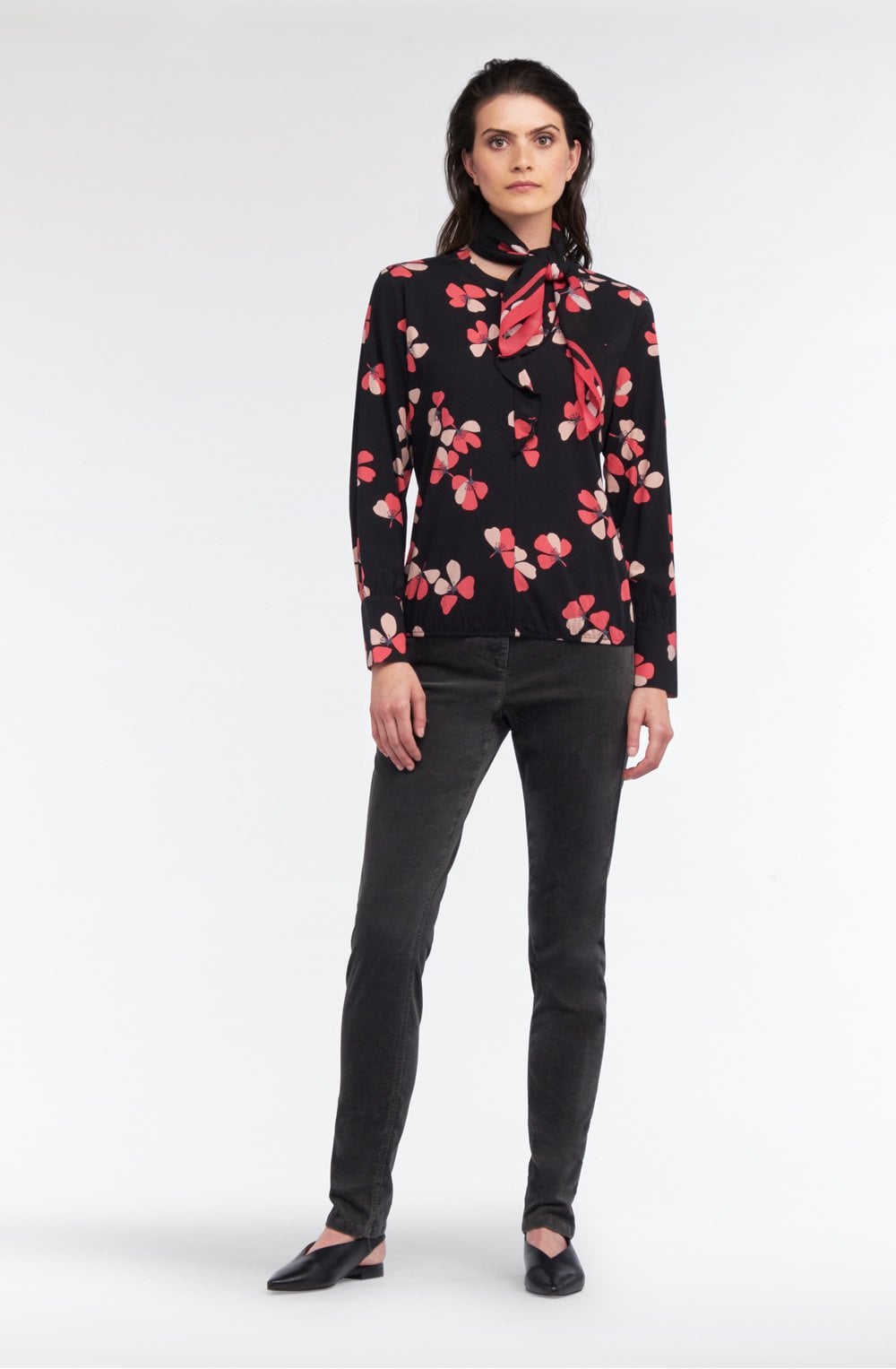Pink Floral Print Blouse