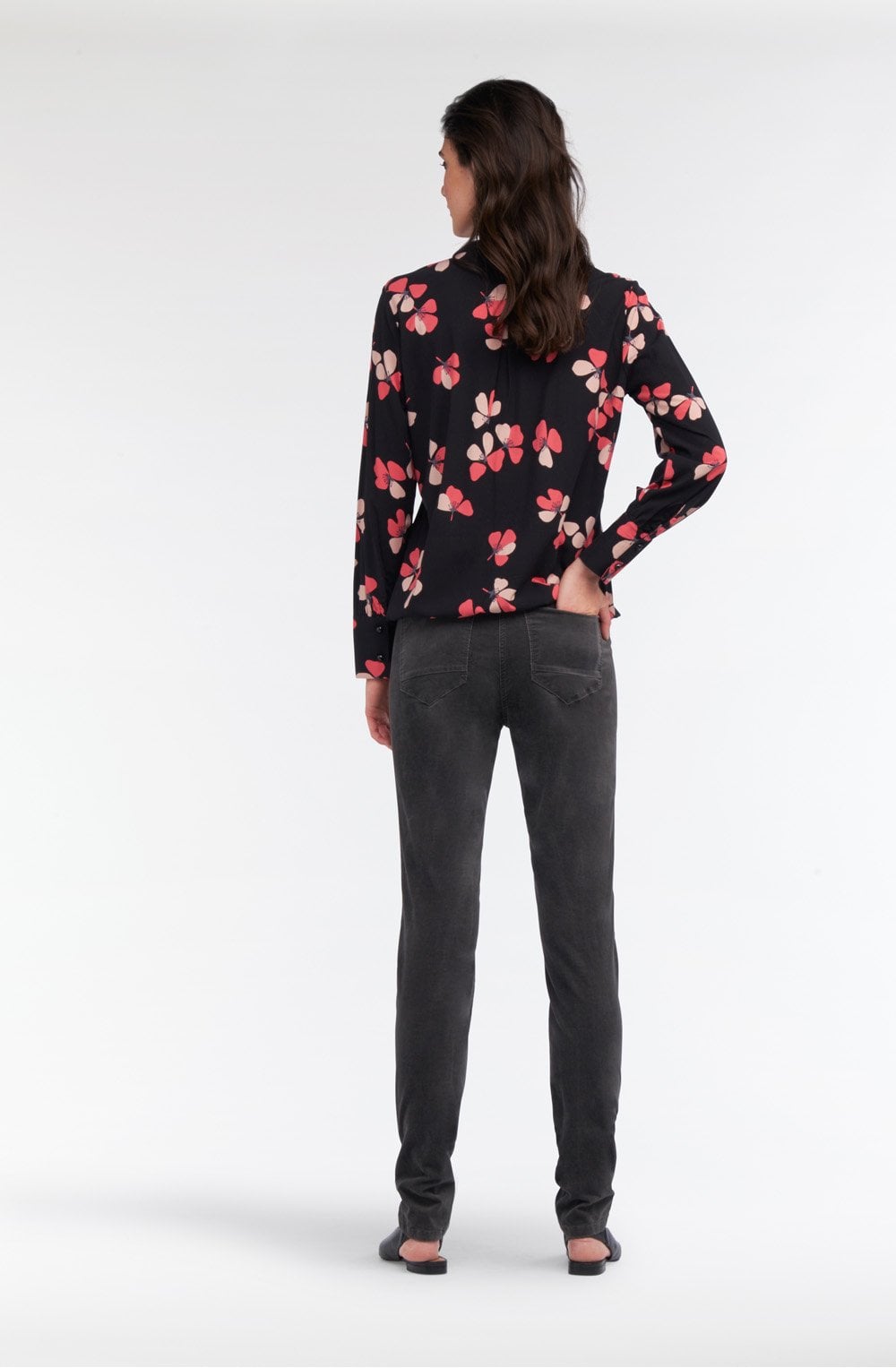 Pink Floral Print Blouse