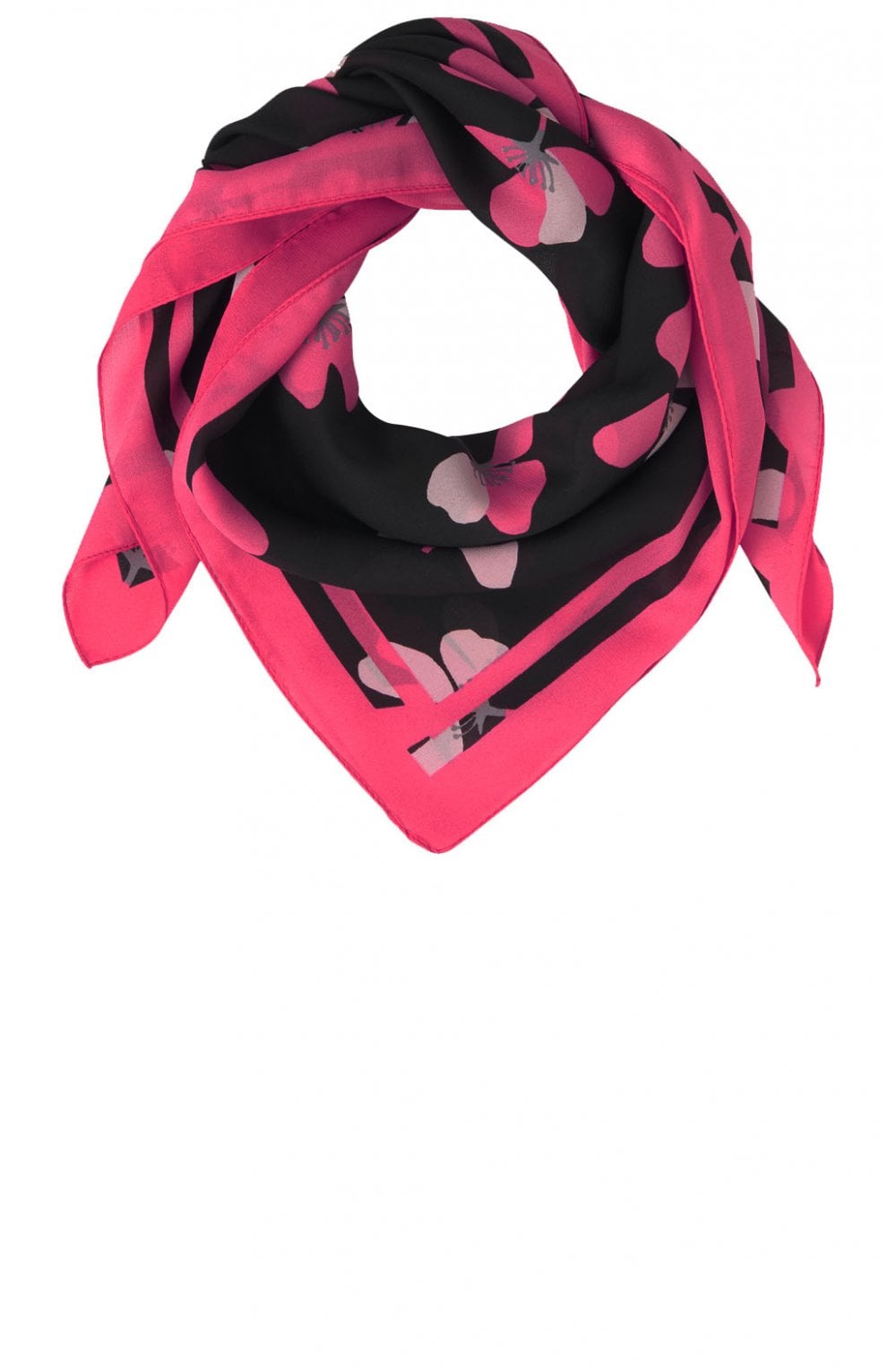 Pink Floral Print Scarf
