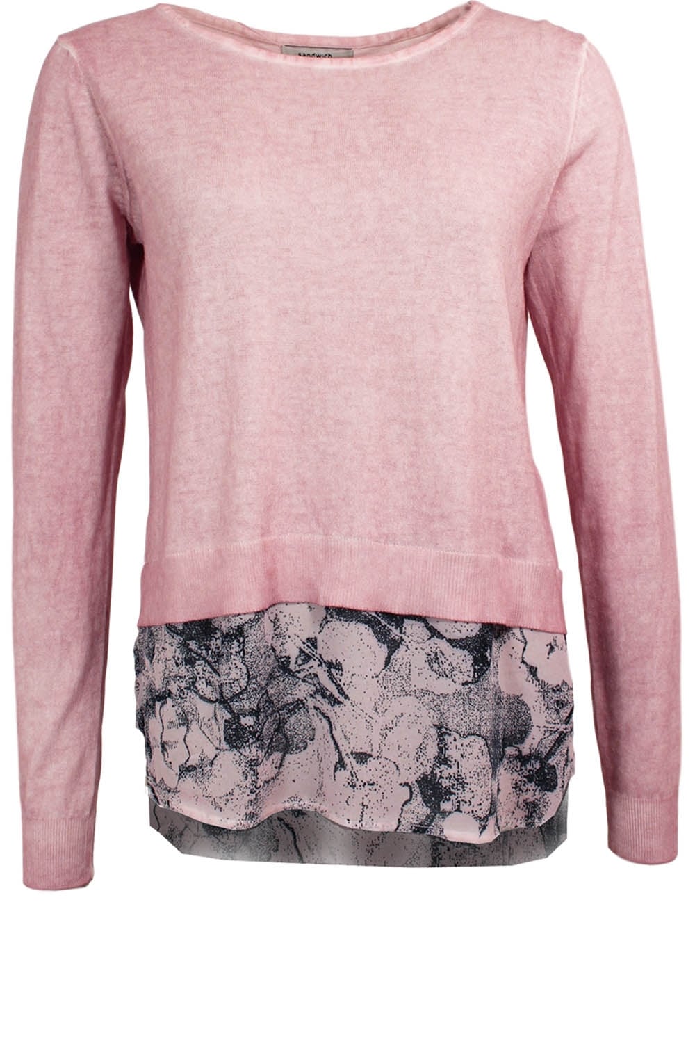 Pink Layered Effect Sweater