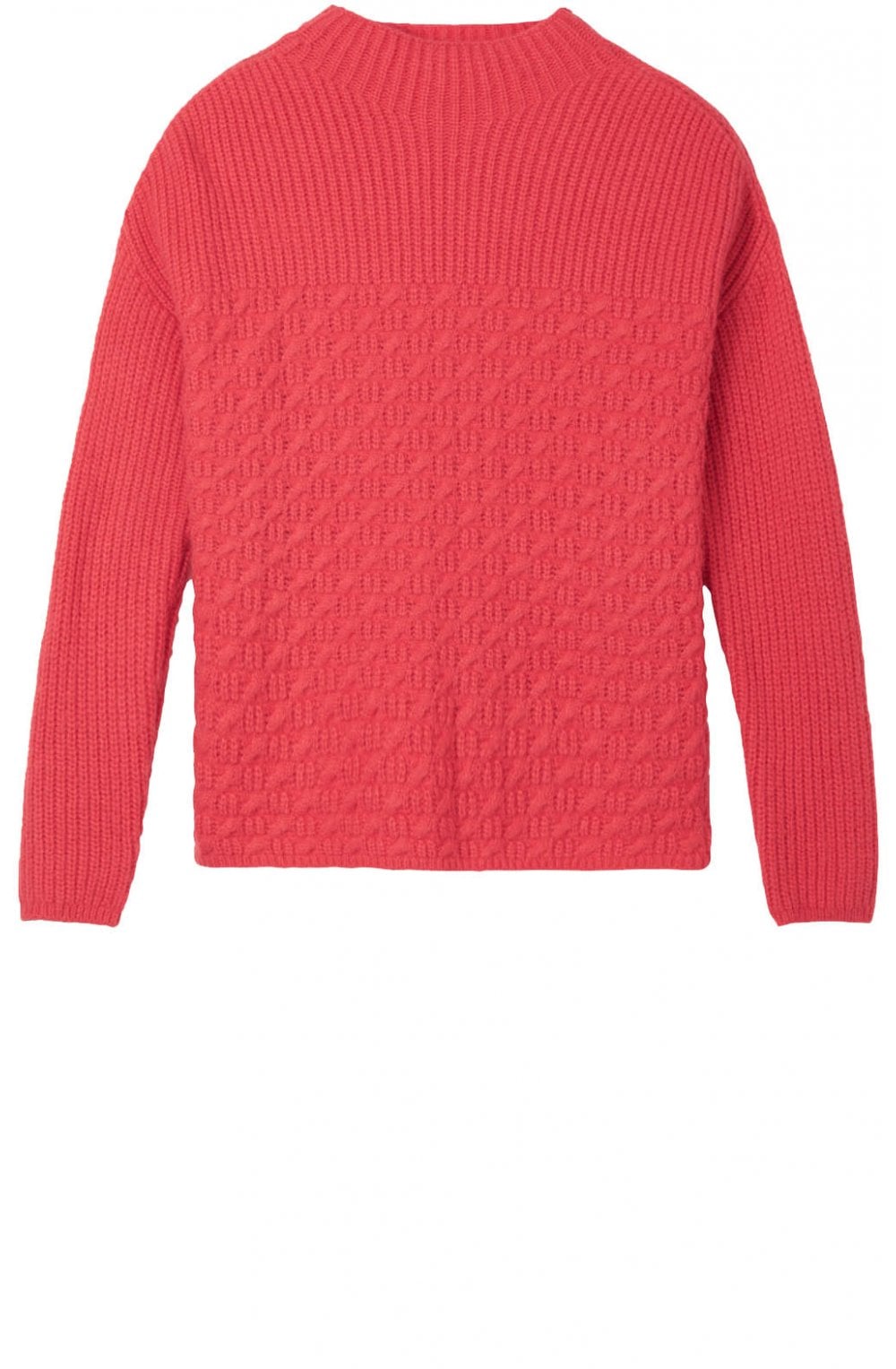 Pink Textured Knit Jumper