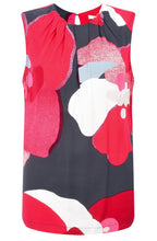 Pop Fuchsia Bold Print Sleeveless Blouse