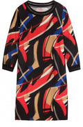 Red Bold Design Shift Dress