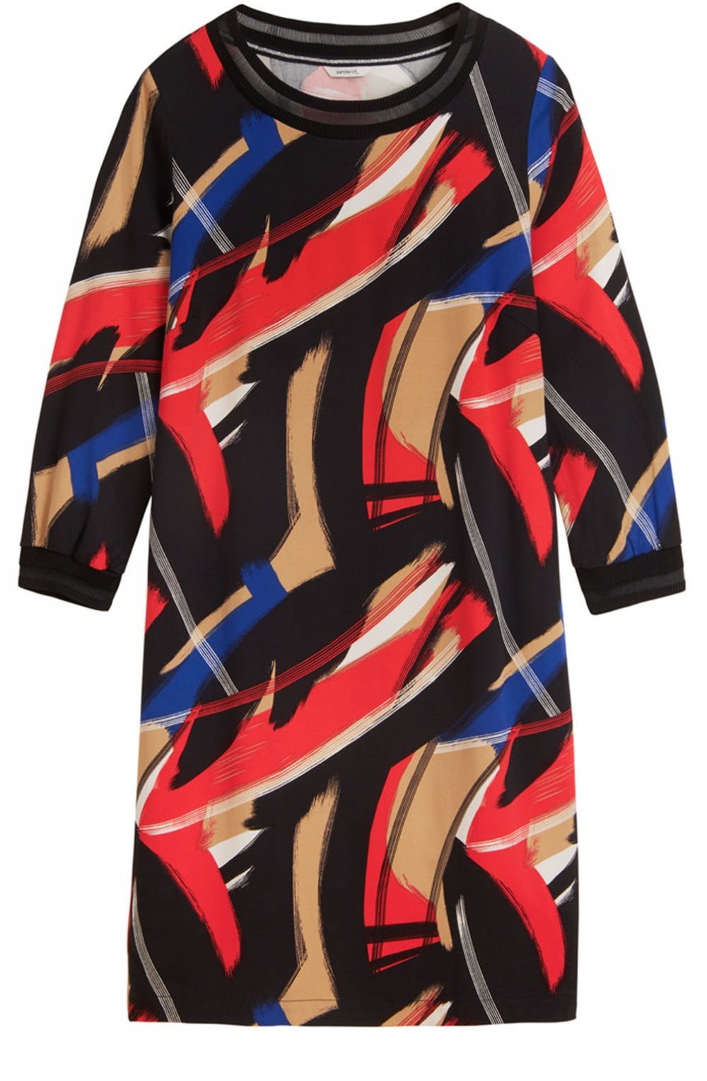 Red Bold Design Shift Dress