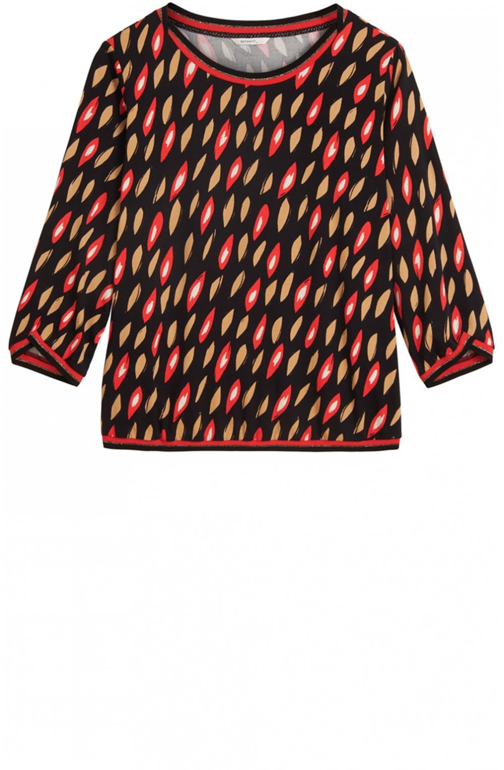 Red Bold Print Blouse