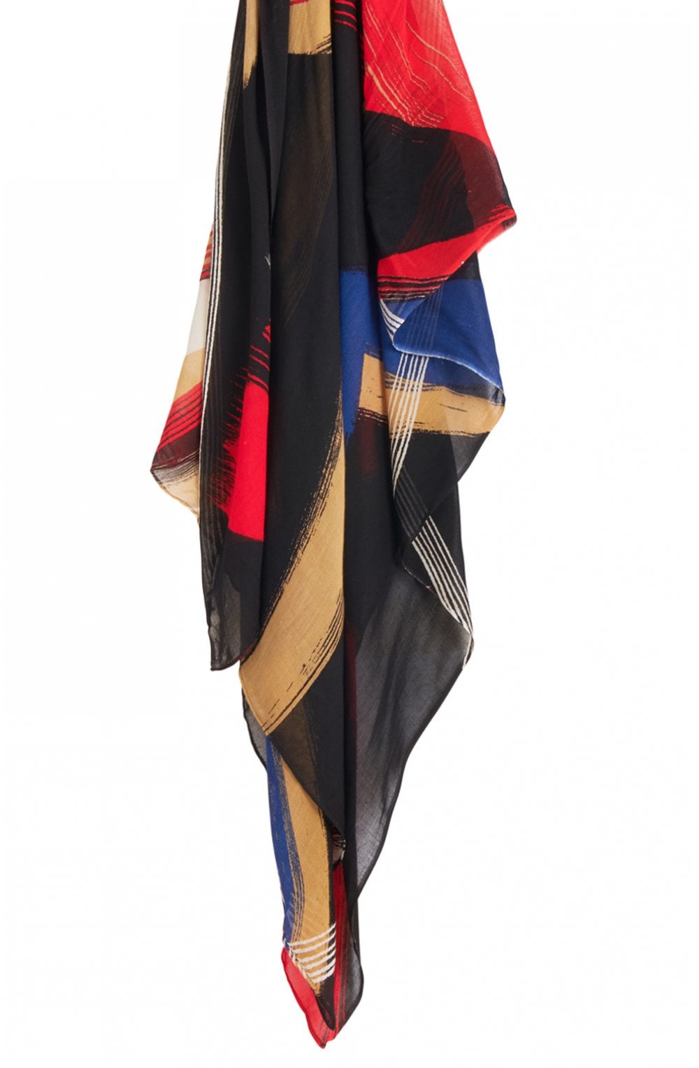 Red Bold Print Scarf