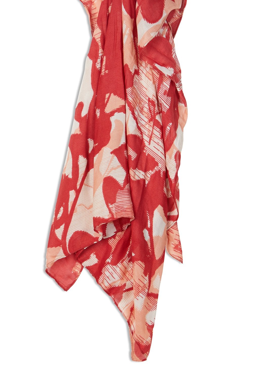 Red Bold Print Scarf