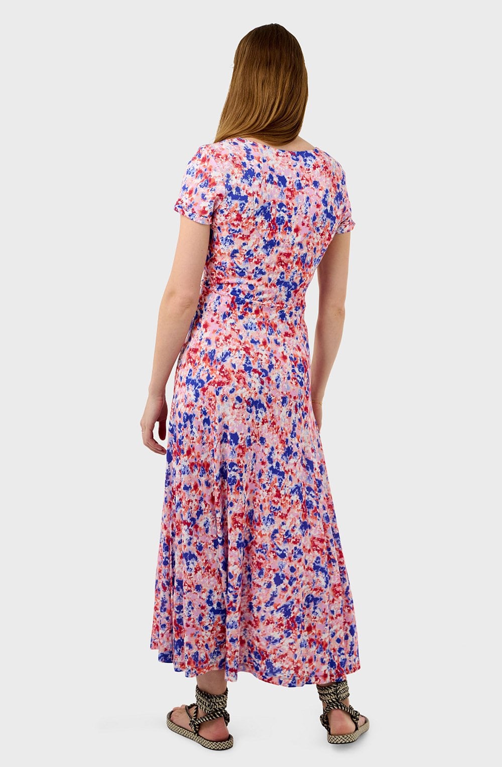 Red Bud Bold Print Maxi Dress
