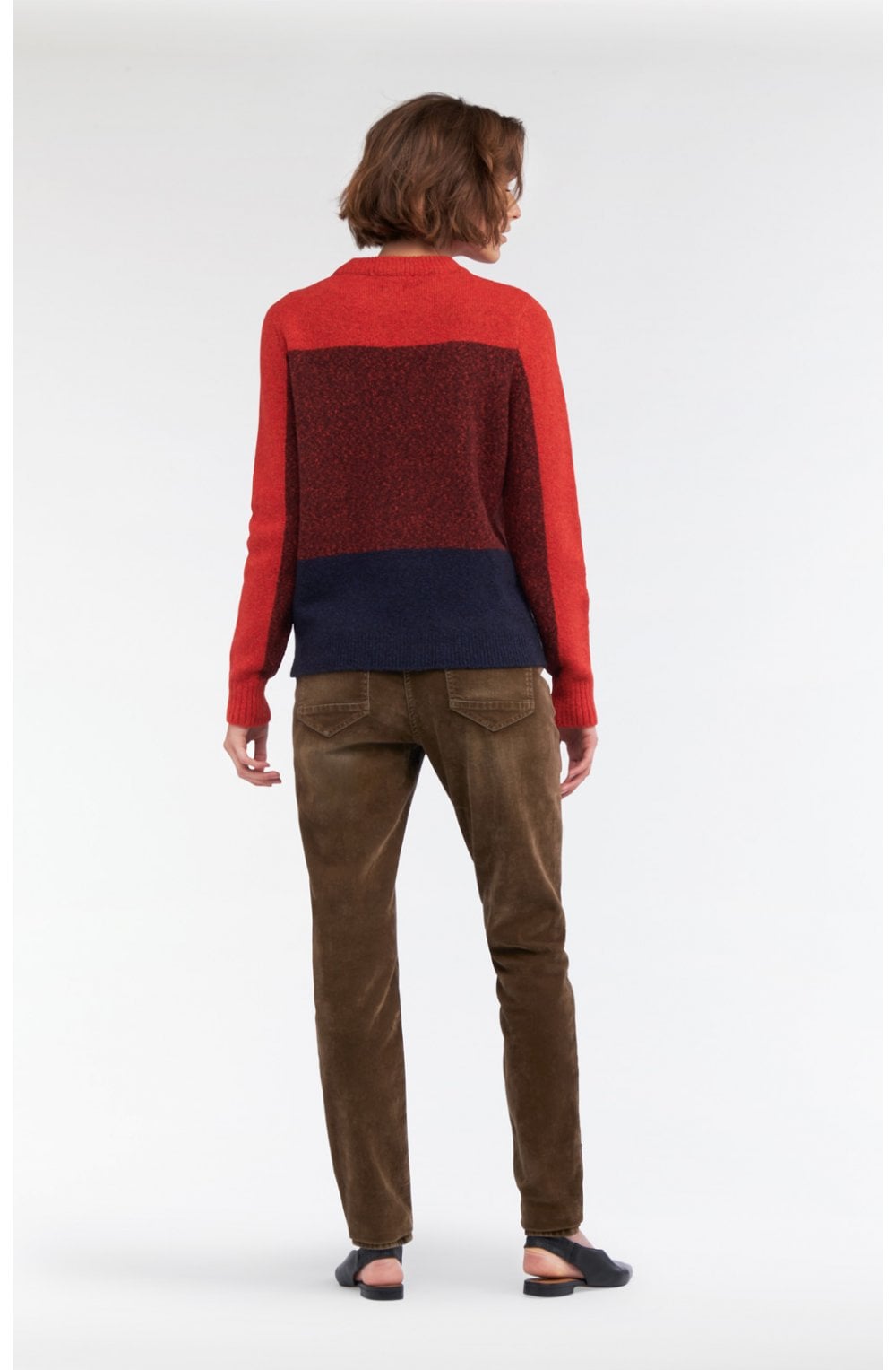 Red Clay Block Design Jumper