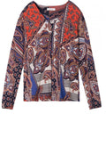 Red Clay Patterned Blouse