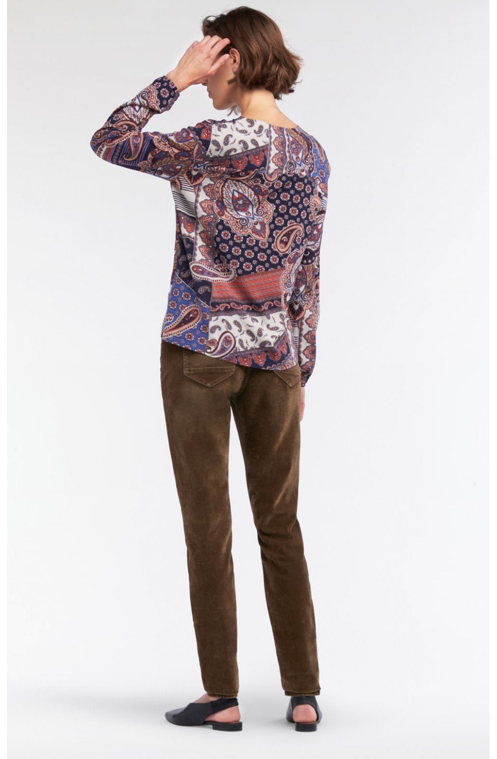 Red Clay Patterned Blouse