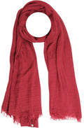 Red Crinkle Effect Scarf