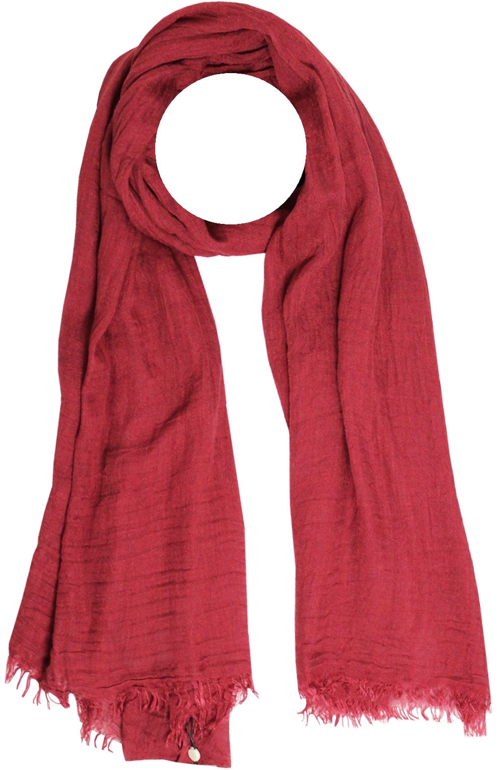 Red Crinkle Effect Scarf